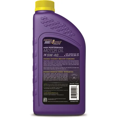 Royal Purple Premium Synthetic High Performance Euro Formula 5W-40 Motor Oil - 1 Quart