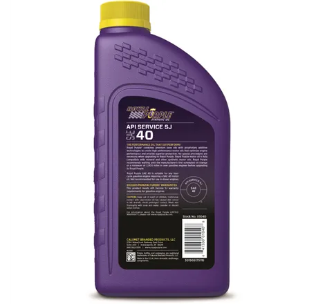 Royal Purple Premium Synthetic High Performance Straight-Grade SAE 40 Motor Oil - 1 Quart