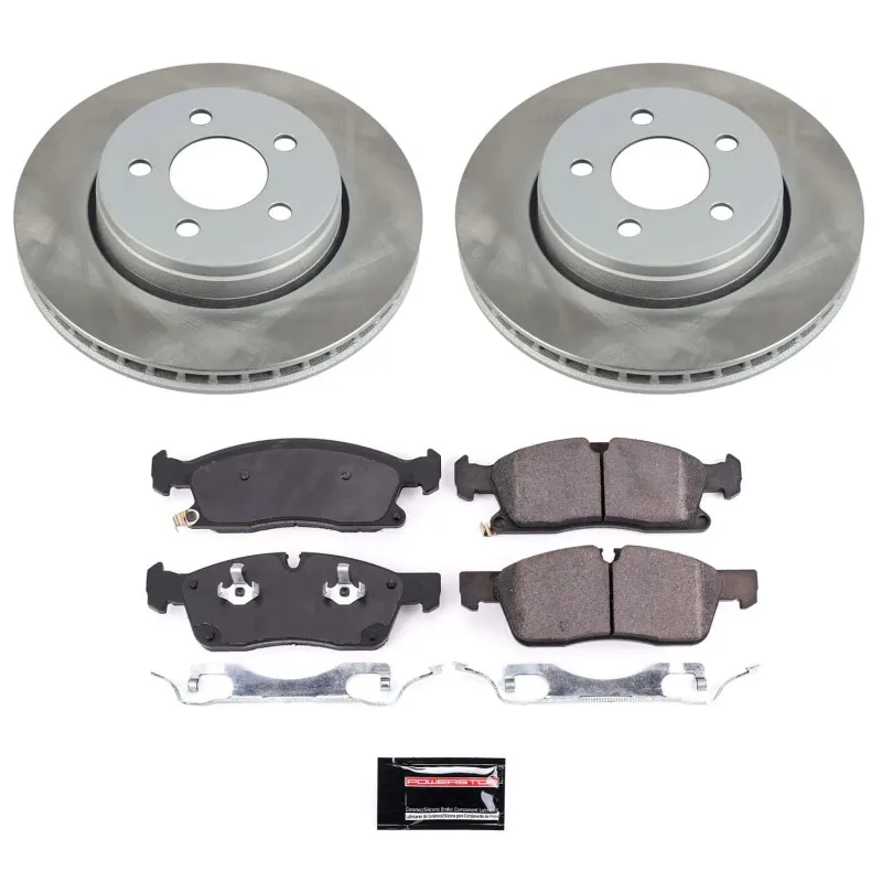 Power Stop 17-20 Jeep Grand Cherokee Front Semi-Coated Rotor Kit