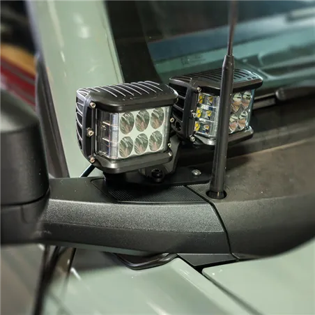 Cali Raised 2021+ Ford Raptor Ditch Light Mount Kit - 2 3X2 18W Amber Led Pods/2 27W Side Project