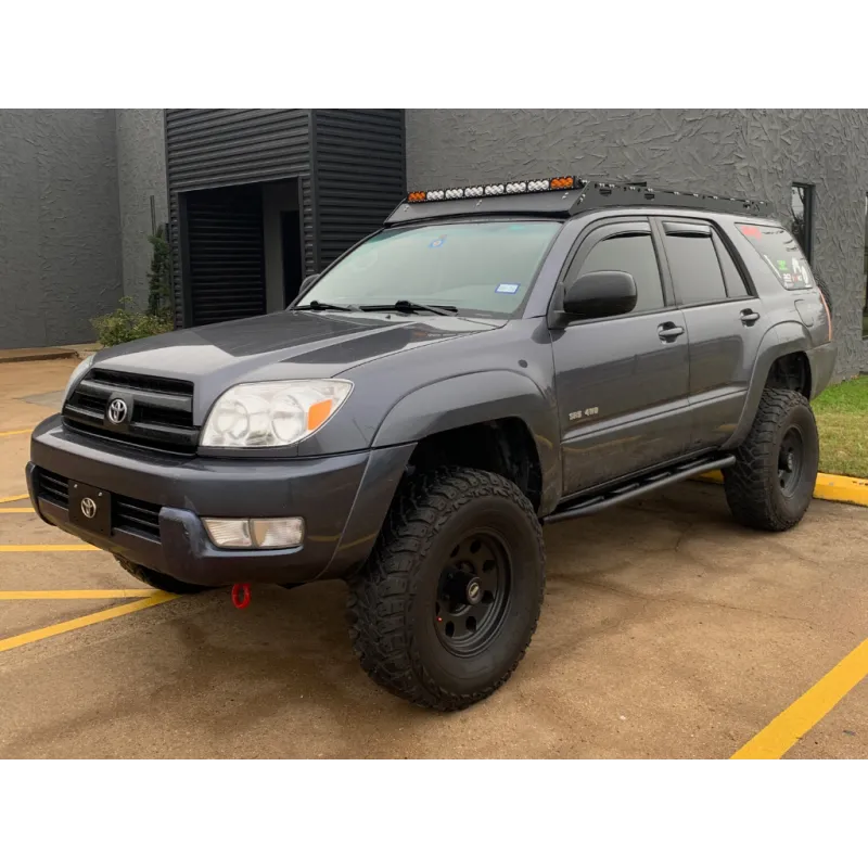 Cali Raised 03-09 Toyota 4Runner Trail Edition Bolt On Rock Sliders - No Kick Out / BedLiner