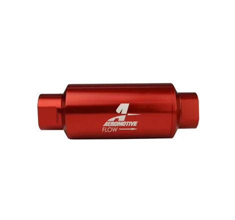 Aeromotive In-Line Filter - AN-10 size - 40 Micron SS Element - Red Anodize Finish