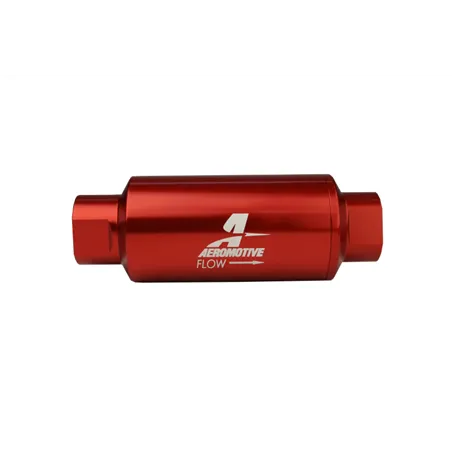 Aeromotive In-Line Filter - AN-10 size - 40 Micron SS Element - Red Anodize Finish