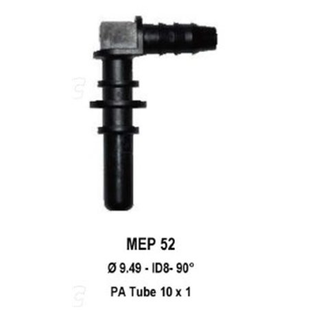 Quick Release 9.89M to 10mm Barb 90 Degree (ID 8.9)