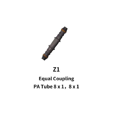 8mm straight Coupling for Nylon Hose