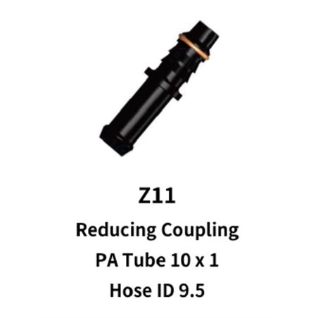 Reducing coupling to 10mm to 9.5mm for Rubber Hose