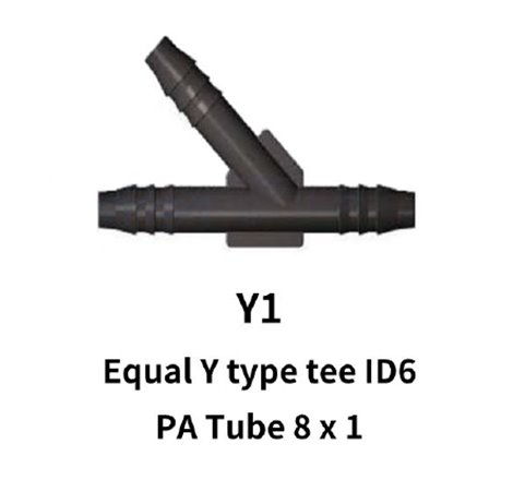 8mm Equal Y-Tee Piece