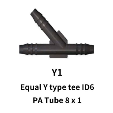 8mm Equal Y-Tee Piece