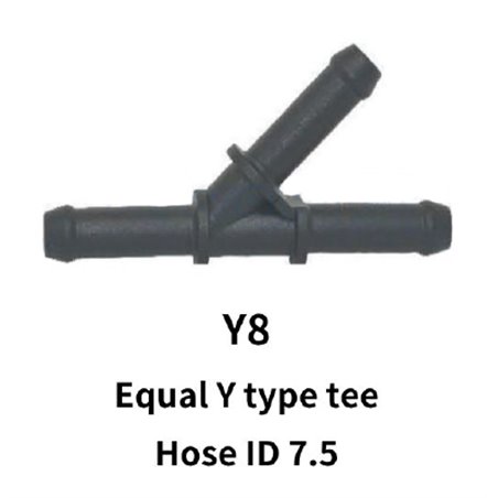 7.5mm Equal Y-Tee for Rubber Hose