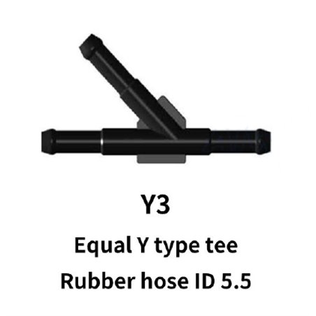 5.5mm for Rubber Hose Equal Y-Tee Piece