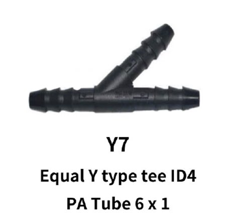 6mm Equal Y-Tee for Rubber Hose