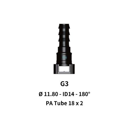 Quick Release 11.80 to 18mm Straight for Rubber Hose