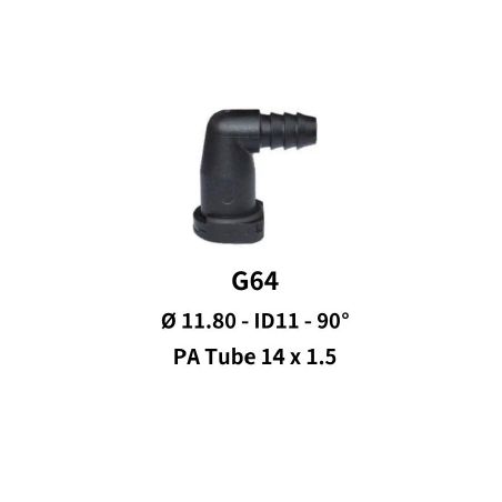 Quick Release 11.80 to 15mm 90 Degree Elbow for Rubber Hose