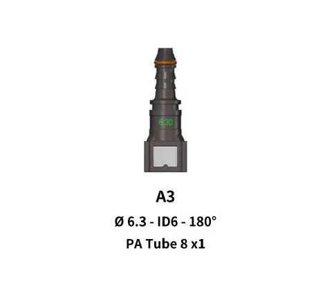 Quick Release 6.30 to 8mm Straight for Nylon Hose