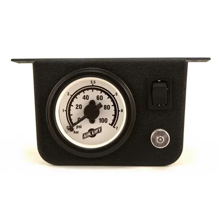 Air Lift Single Needle Gauge W/ 2in Lighted Panel - 100 PSI