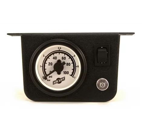 Air Lift Single Needle Gauge W/ 2in Lighted Panel - 100 PSI