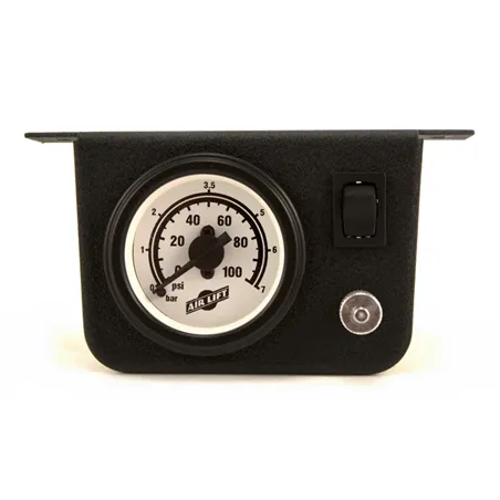 Air Lift Single Needle Gauge W/ 2in Lighted Panel - 100 PSI